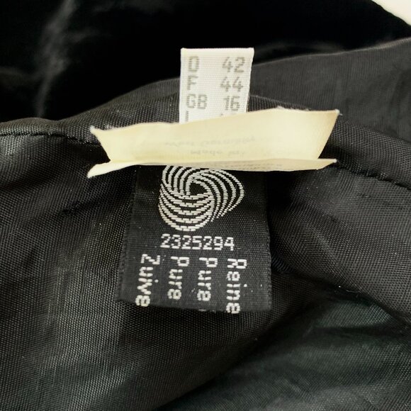 Vintage Lutz Teutloff Wool Glen Check Plaid Black White Blazer Jacket Academia - Picture 12 of 15